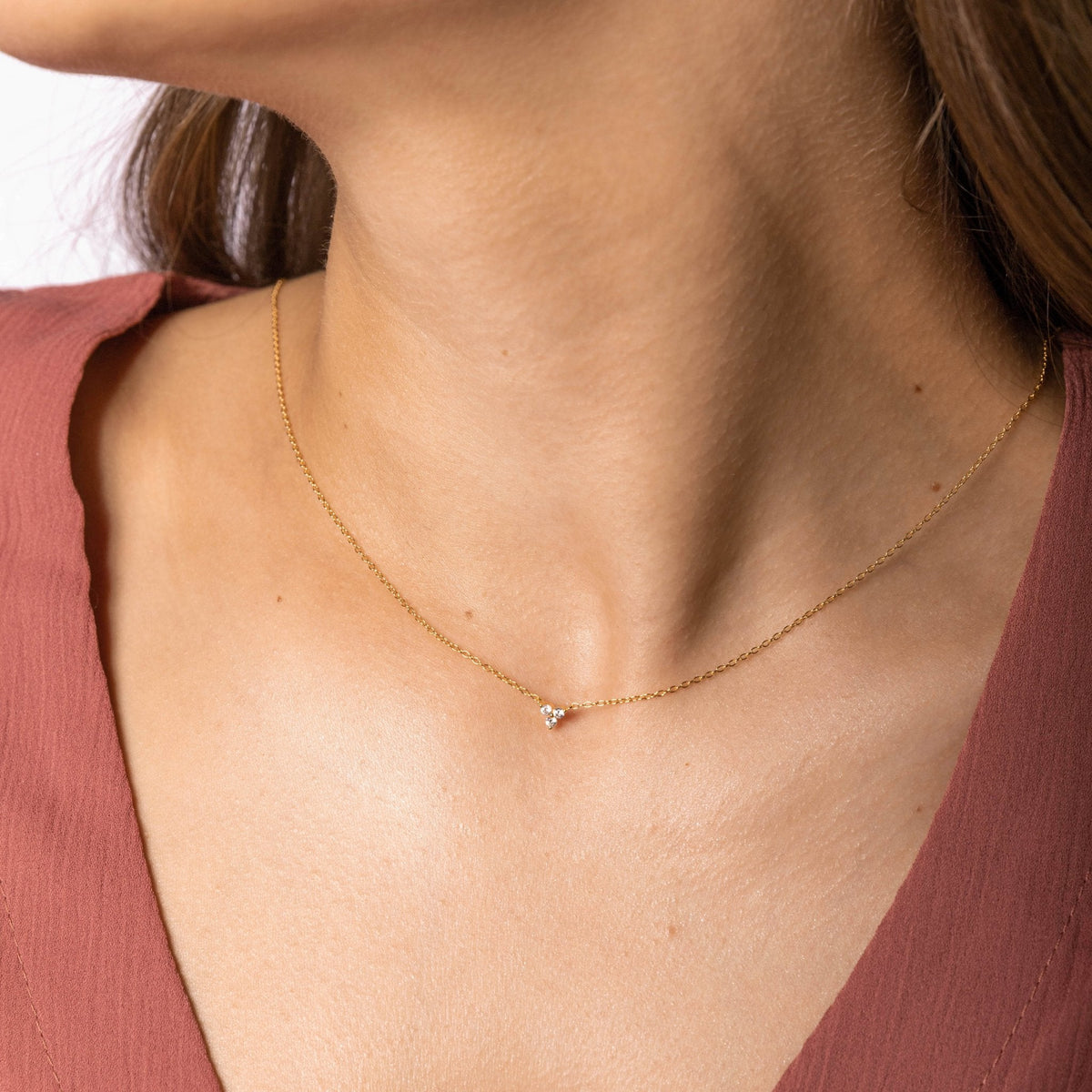 Lotus Sapphire Chain Necklace