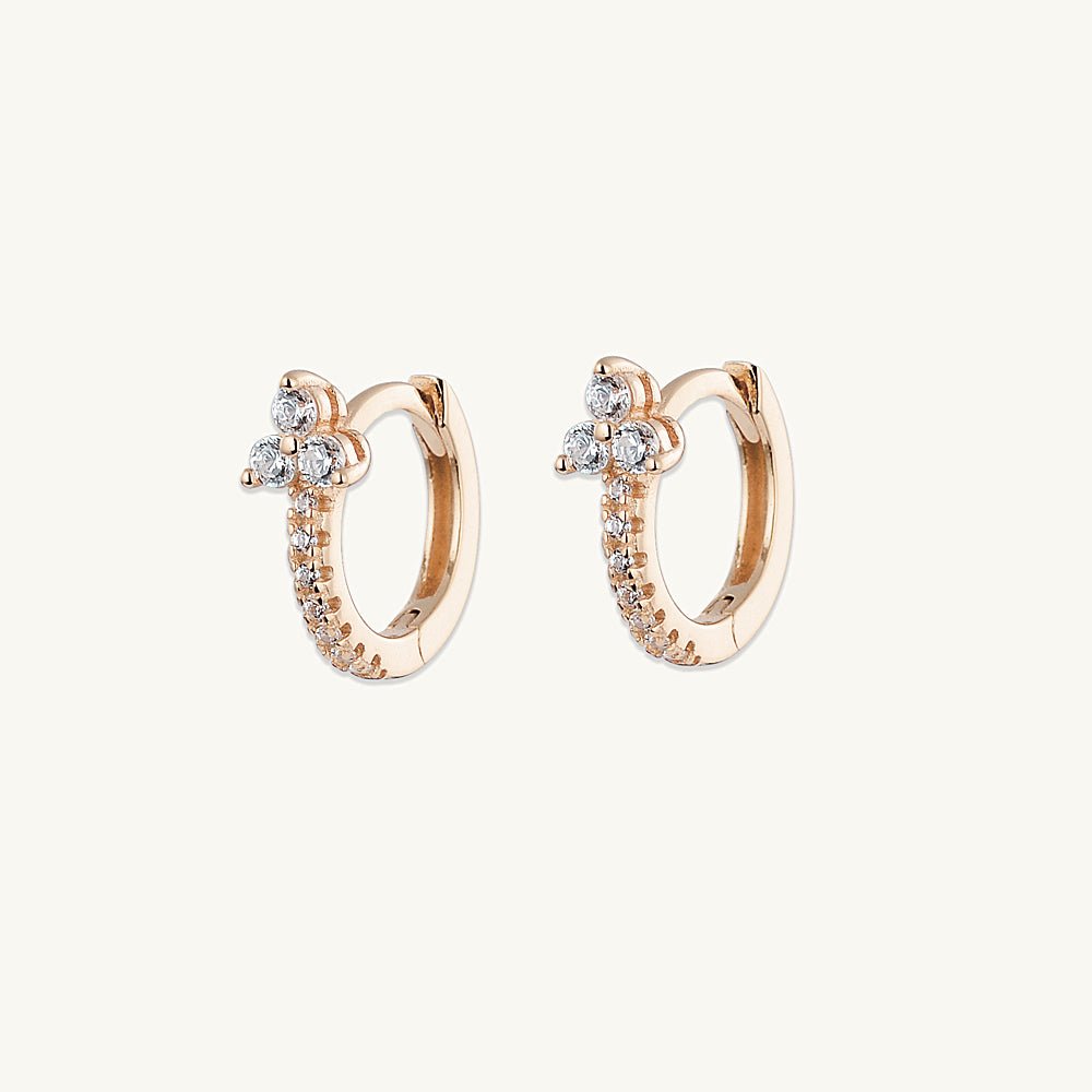 Lotus Sapphire Hoop Earrings