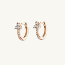 Lotus Sapphire Hoop Earrings