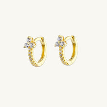Lotus Sapphire Hoop Earrings