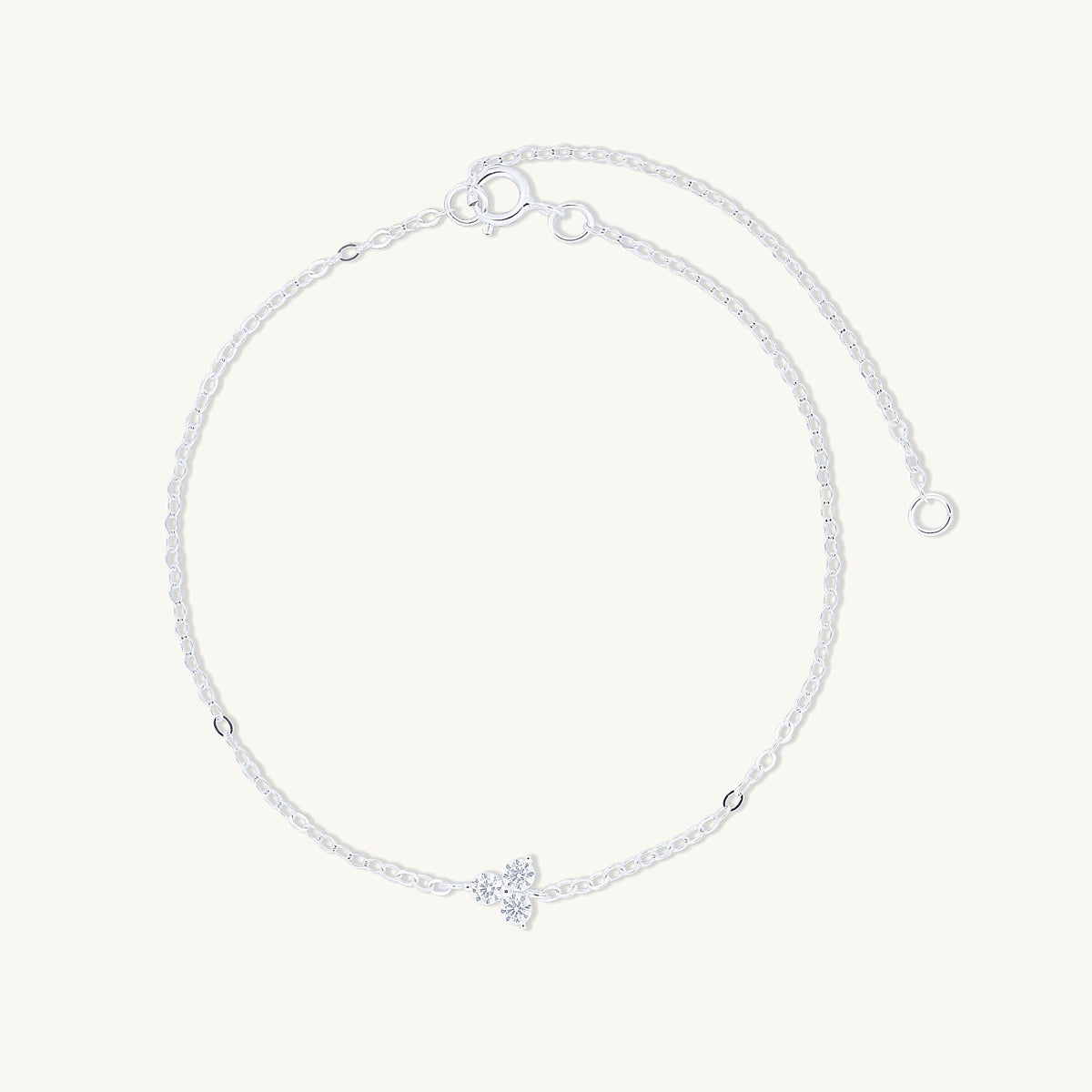 Lotus Zirconia Chain Bracelet