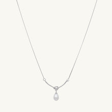 Love Knot Freshwater Pearl Drop Necklace