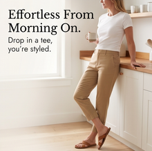 Lunessa – Button-Hem Cropped Cotton Pants