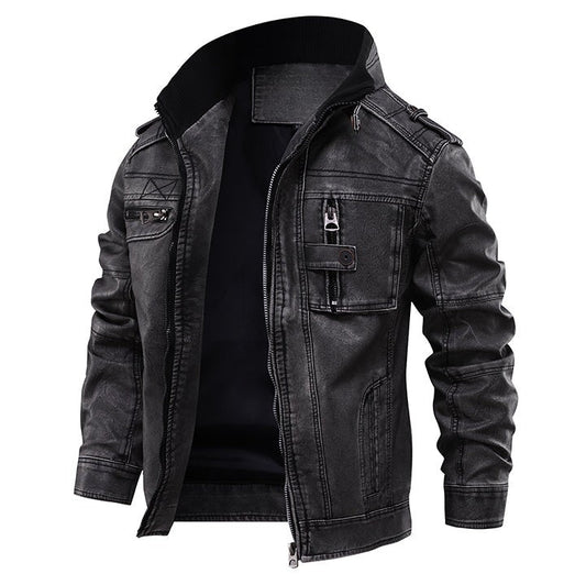 Marcus Bellini | Vintage Leather Utility Jacket For Men