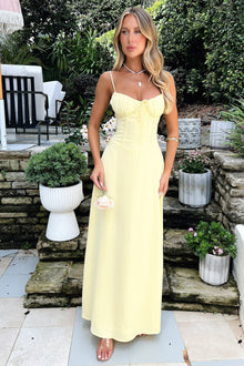 Mika Long Dress Woman – Elegant Maxi Dress in Lace with Lace-up Back & A-line Cut