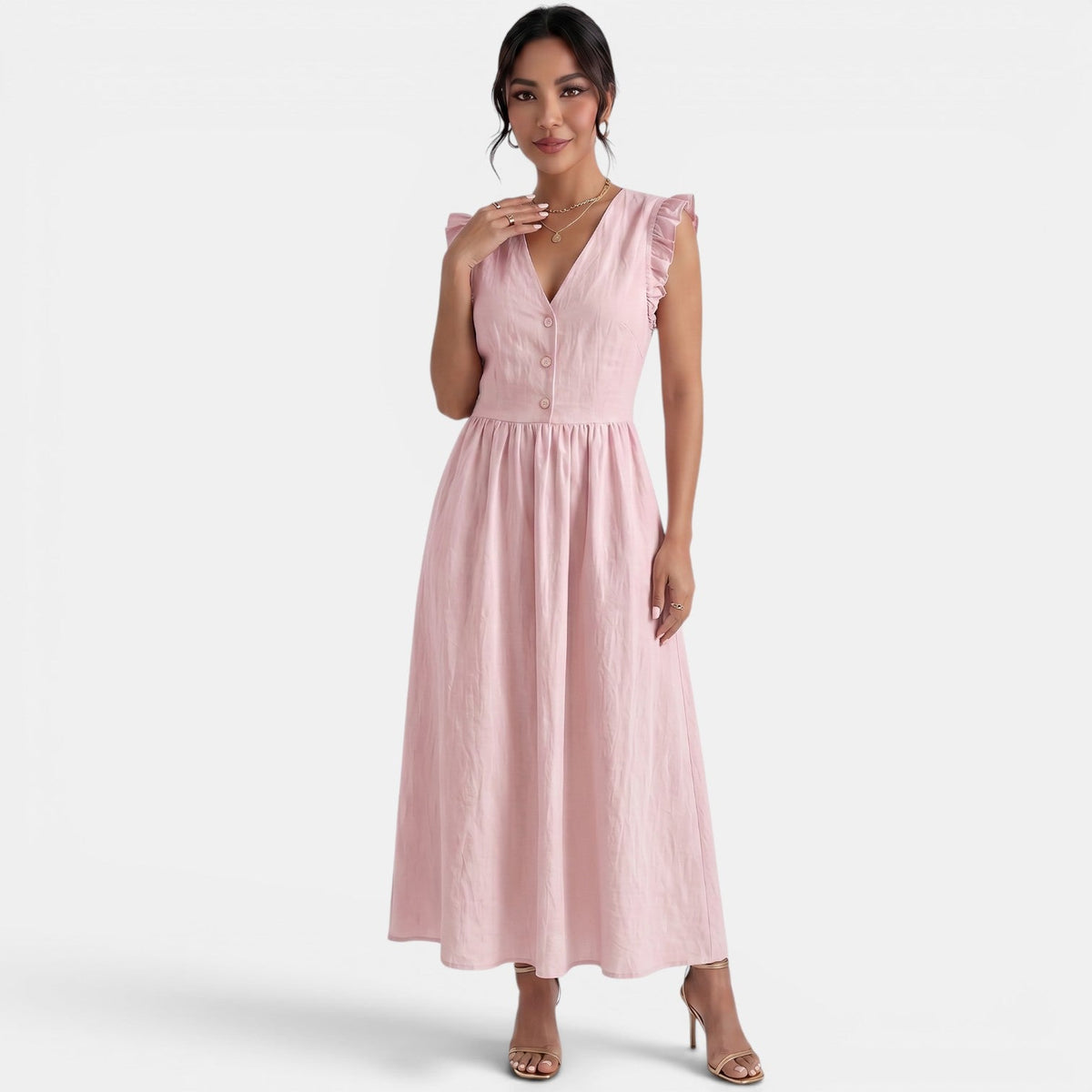 Women's Summer Long Ruffle Dress