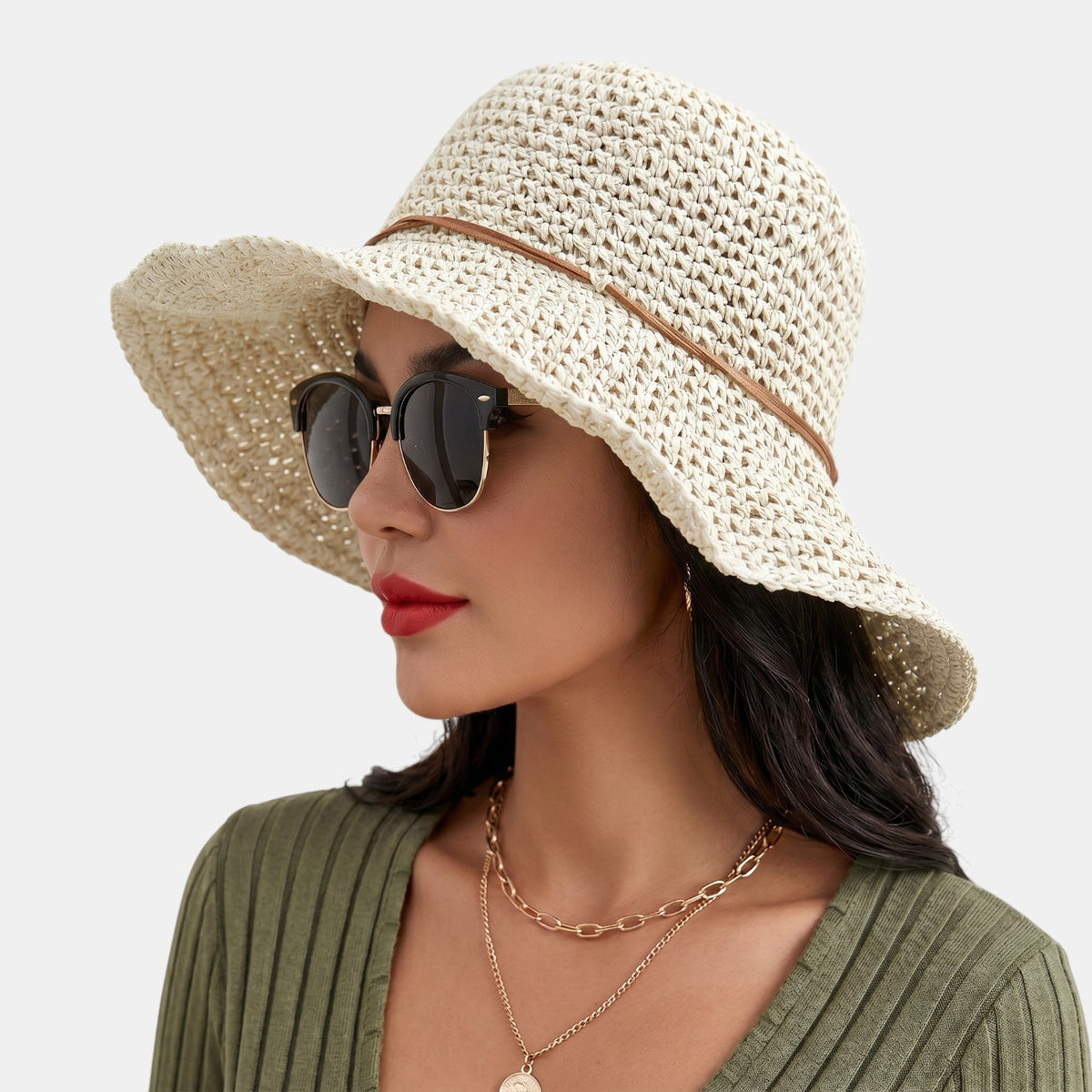 Women's Wide-Brim Straw Hat