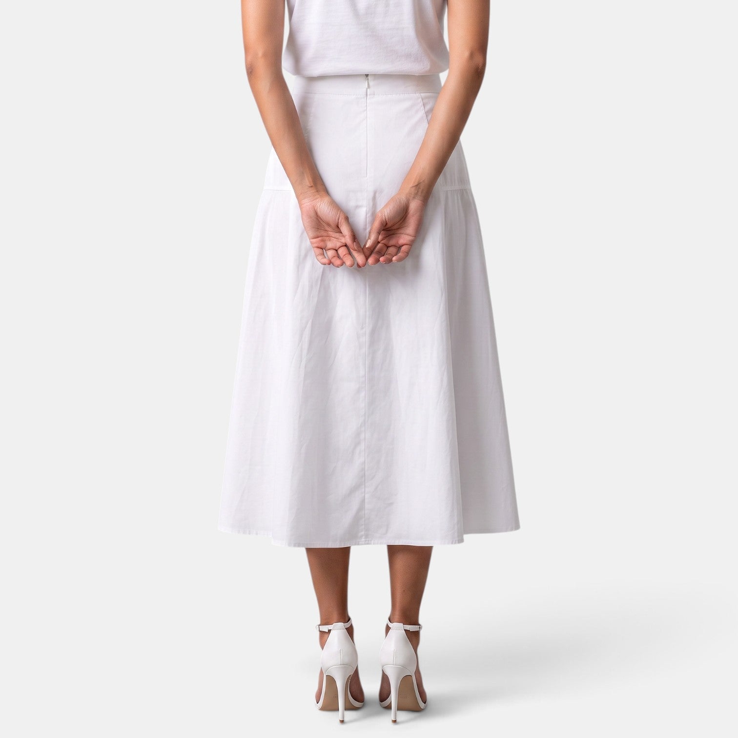 Women's High-Waisted Midi Skirt