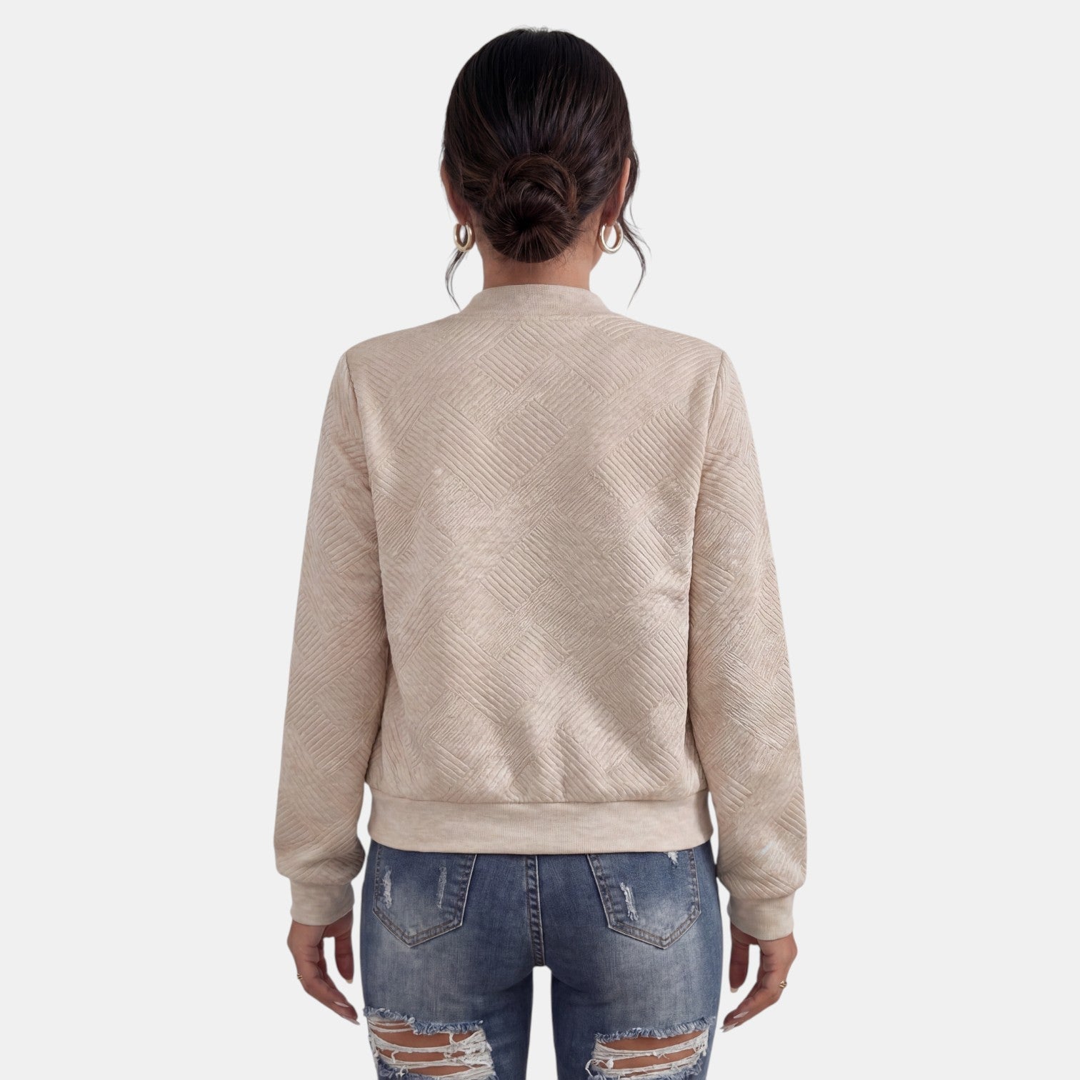 Women's Mid-Season Jacket with Zipper and Pockets
