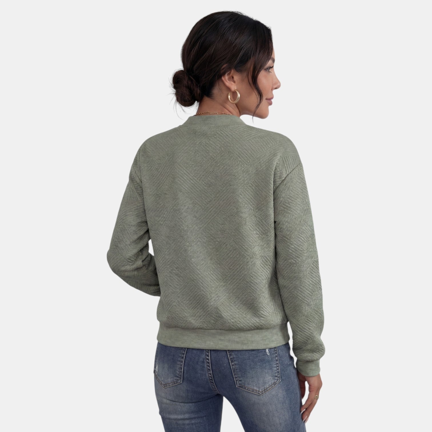 Women's Mid-Season Jacket with Zipper and Pockets