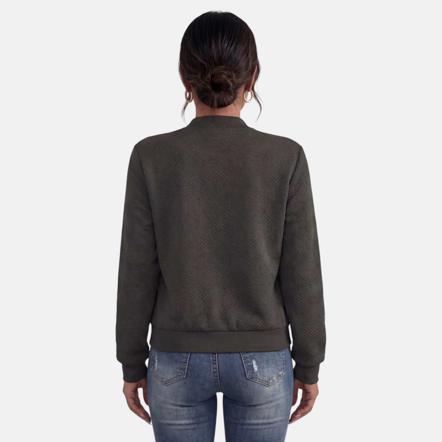Women's Mid-Season Jacket with Zipper and Pockets