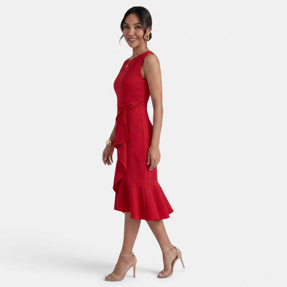 Women's Elegant Fitted Midi Dress