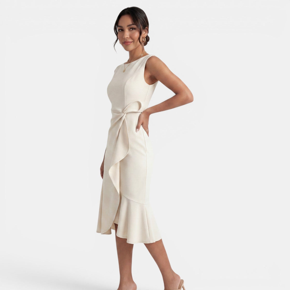 Women's Elegant Fitted Midi Dress