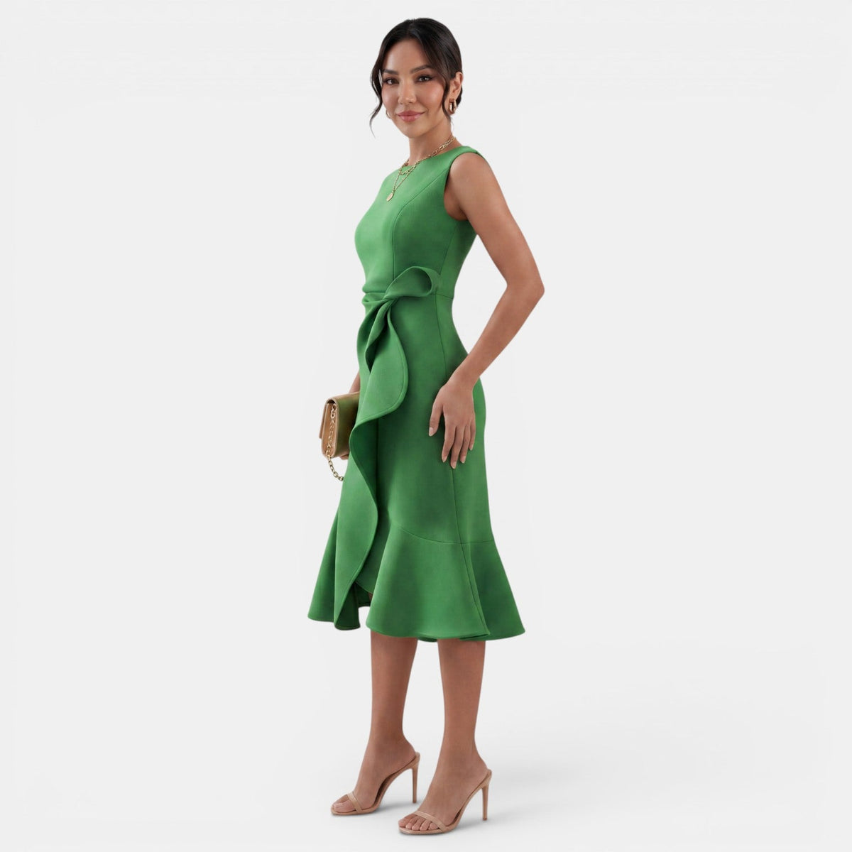 Women's Elegant Fitted Midi Dress