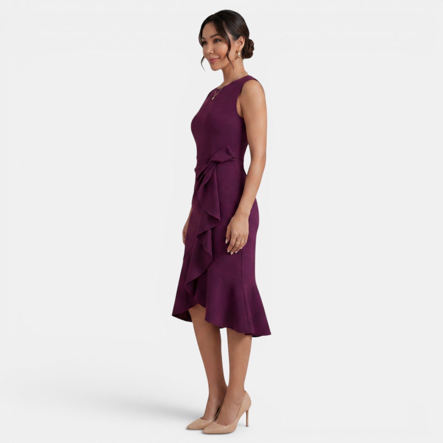 Women's Elegant Fitted Midi Dress