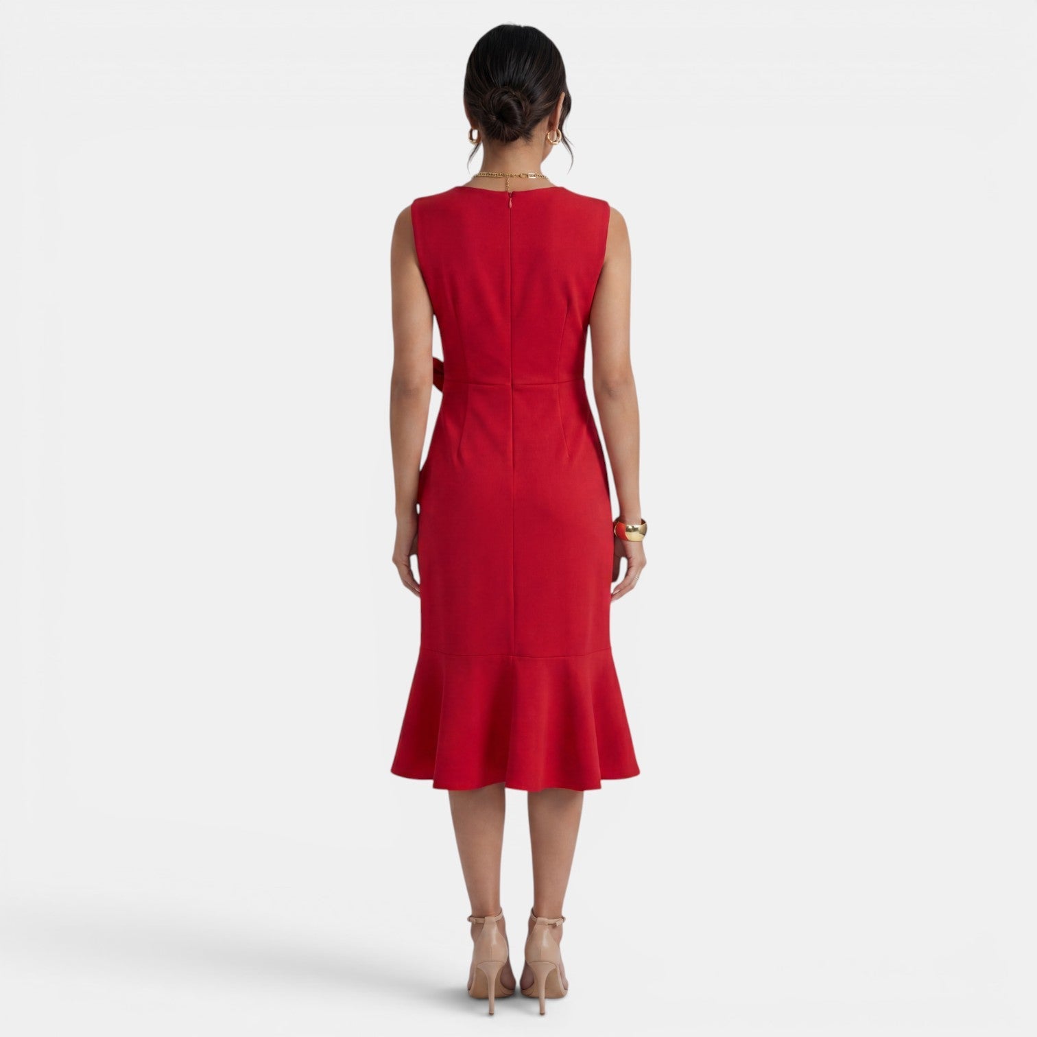 Women's Elegant Fitted Midi Dress
