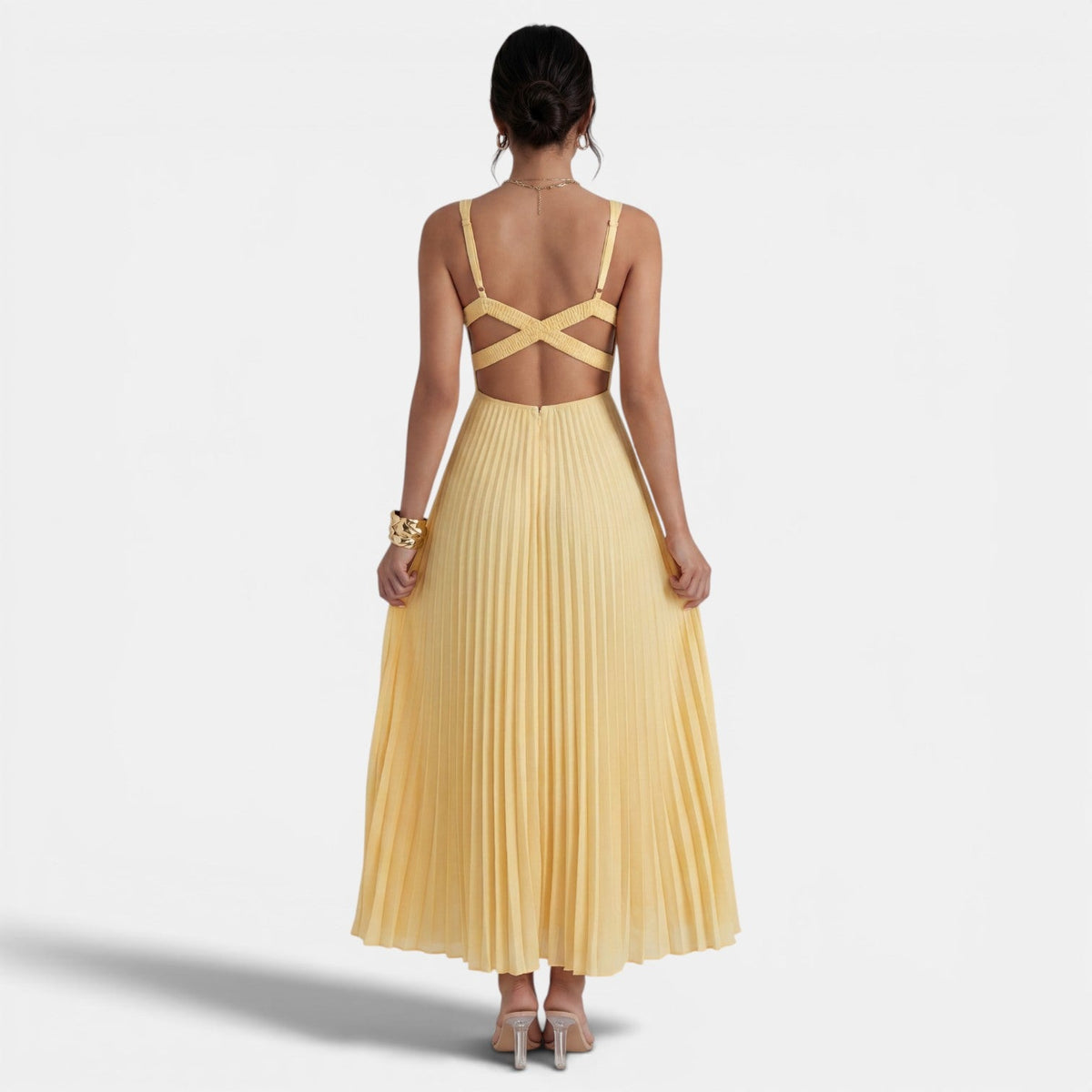 Women's Satin Midi Slip Dress