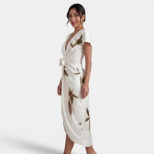 Women's Floral Wrap Midi Dress