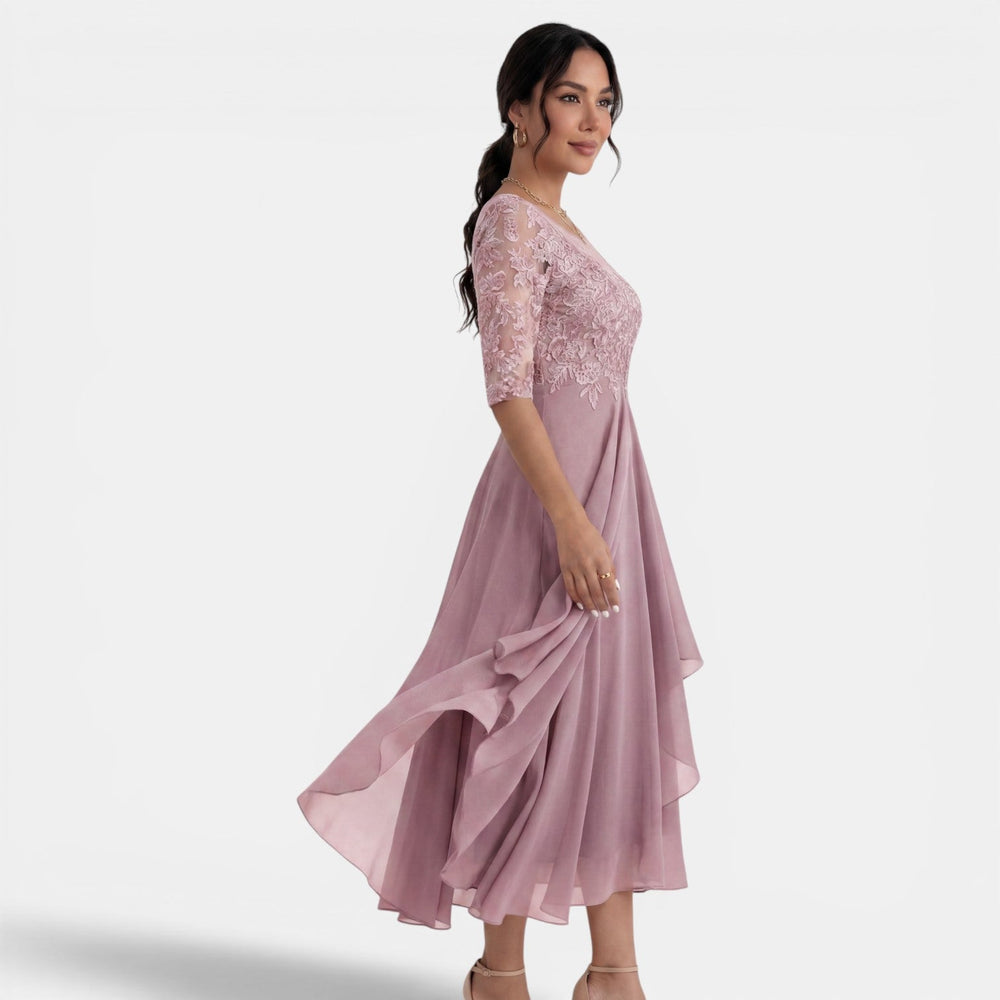 Women's Chiffon and Lace Party Dress