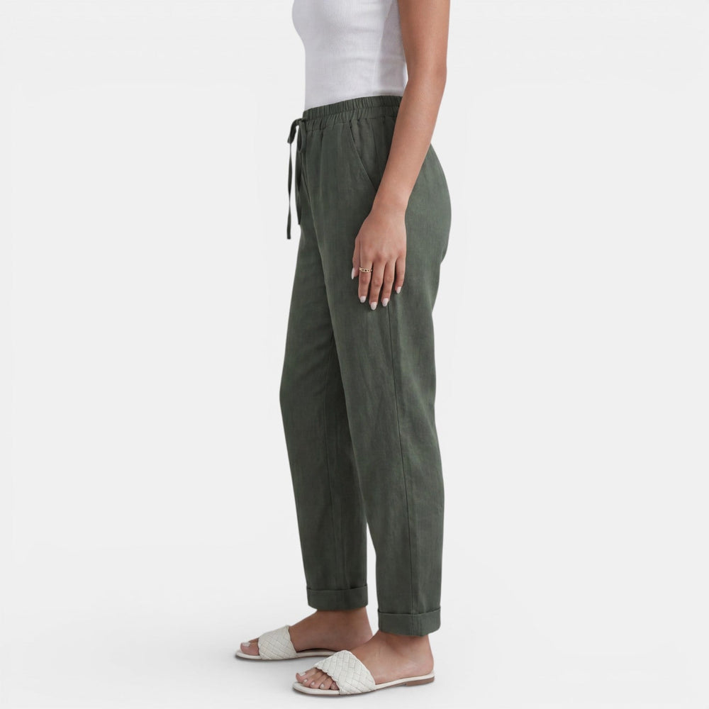 Women's High-Waisted Linen Pants