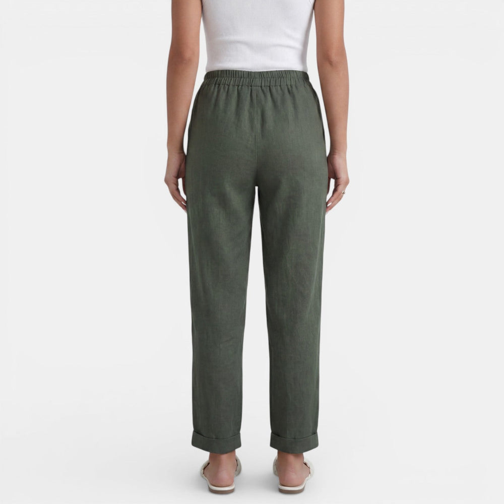 Women's High-Waisted Linen Pants