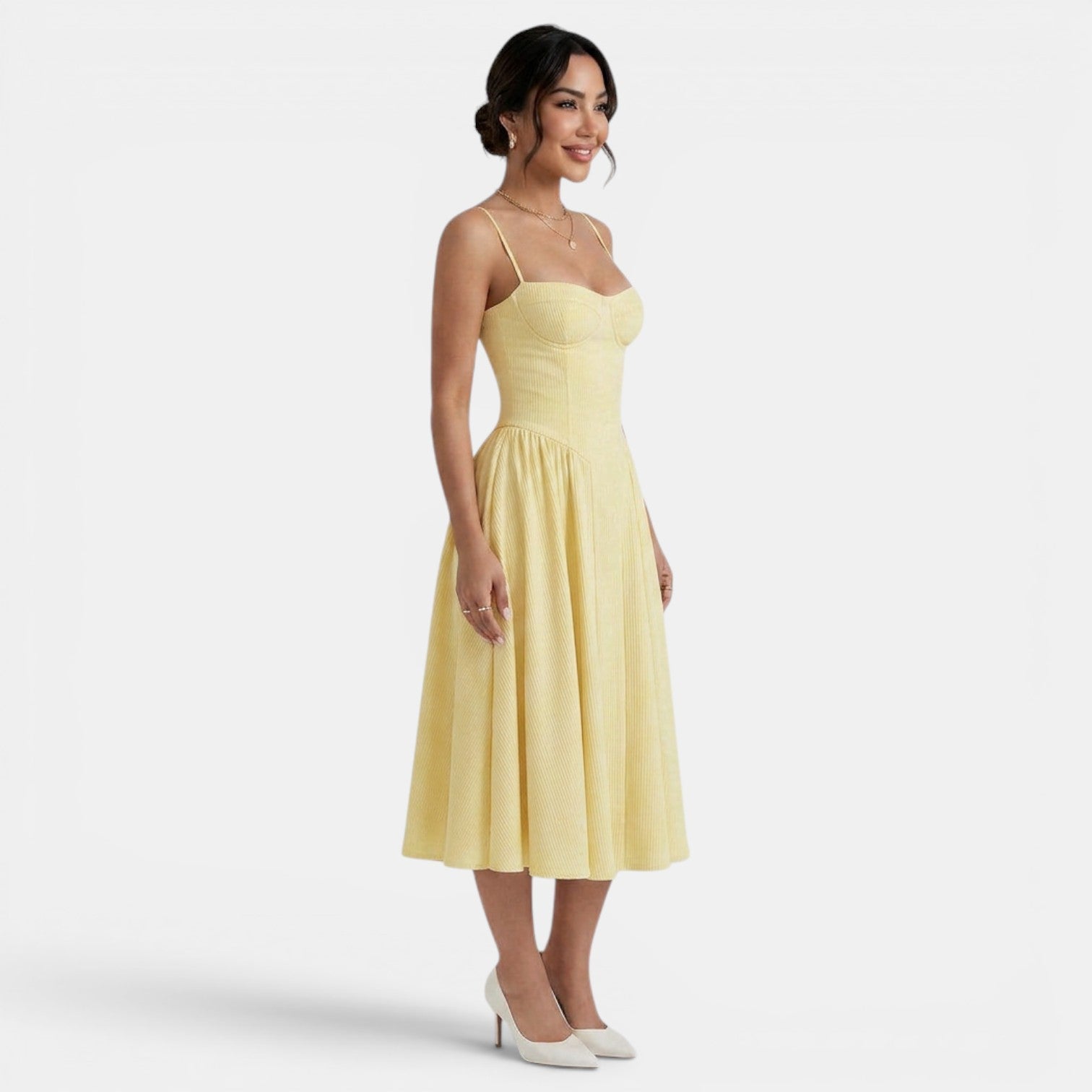 Women's Elegant Corset Midi Dress