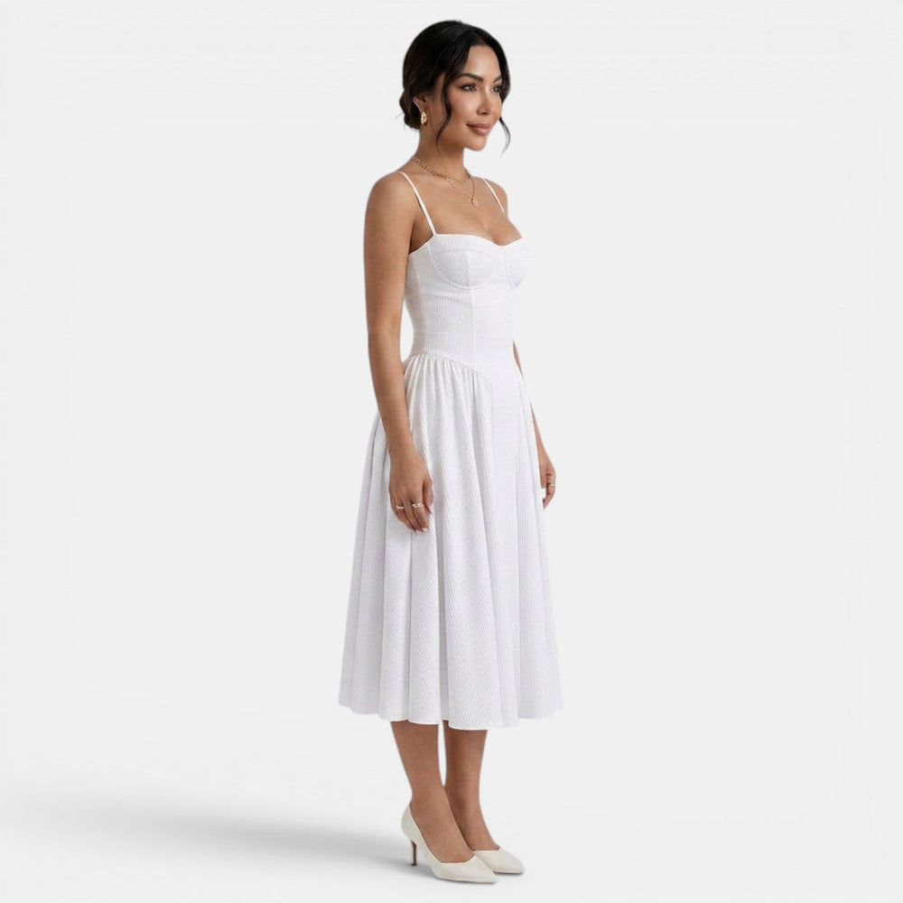 Women's Elegant Corset Midi Dress