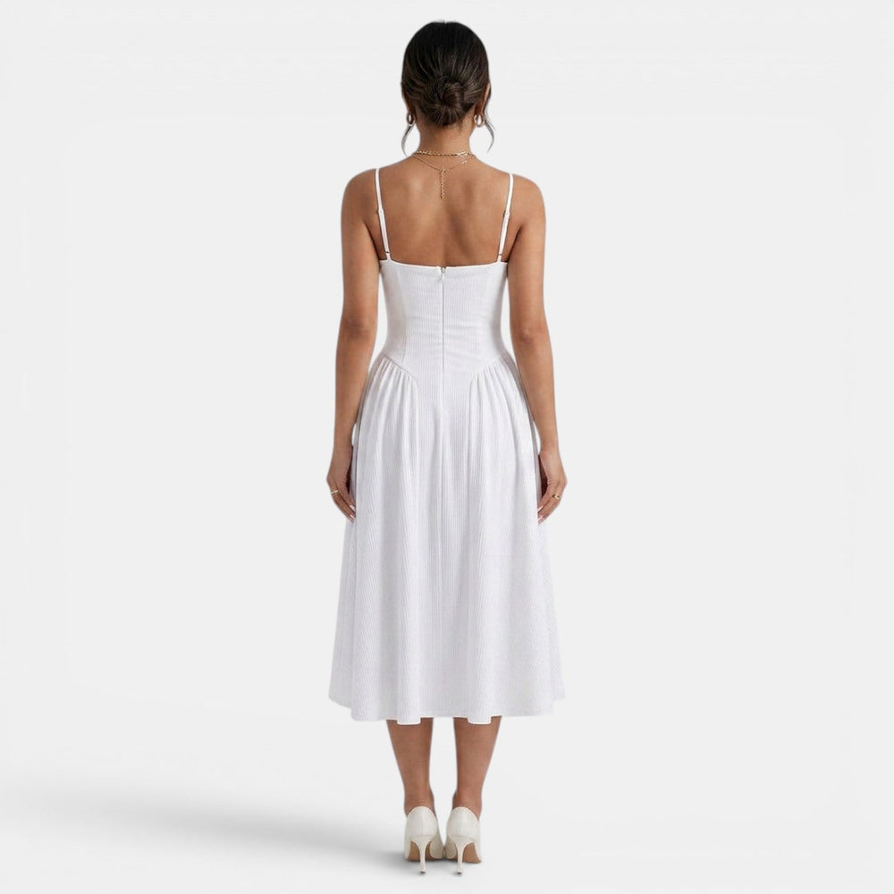Women's Elegant Corset Midi Dress