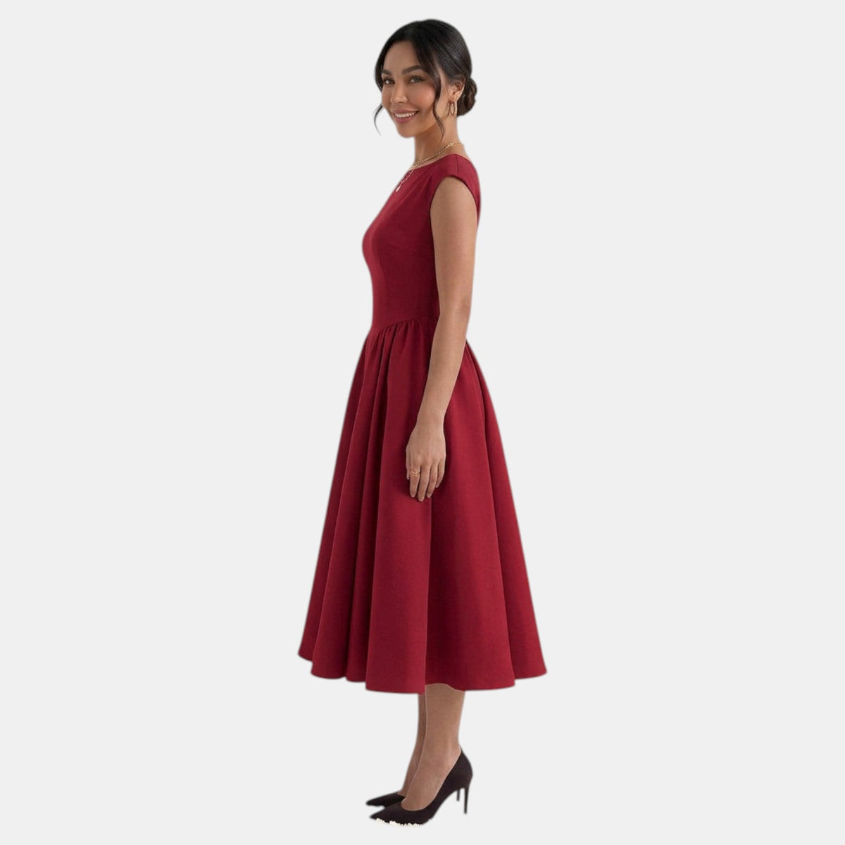 Women's Open-Back Midi Dress