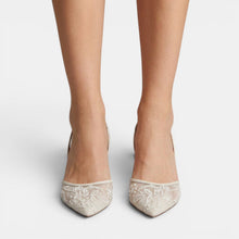 Women's Embroidered Mesh Heeled Sandals