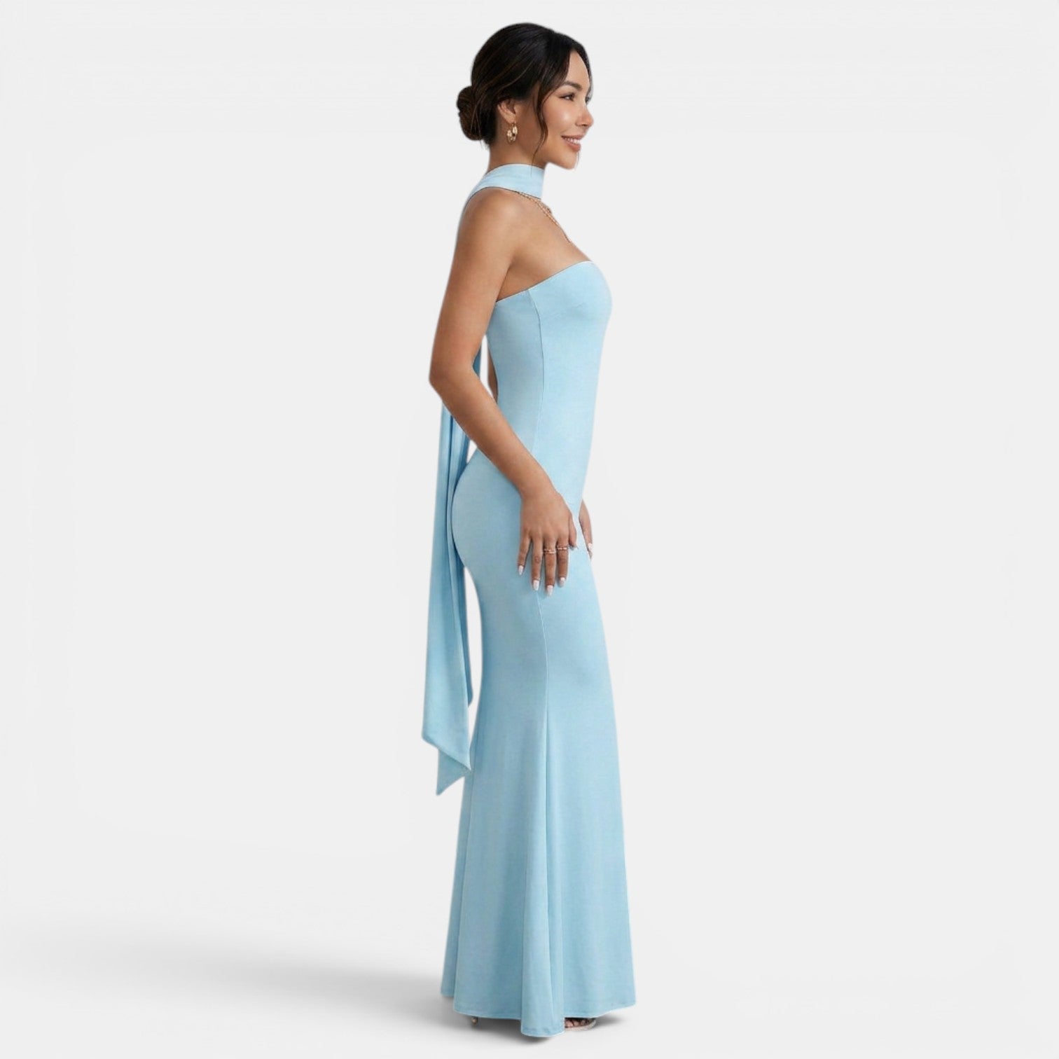 Women's Halter Neck Long Party Dress