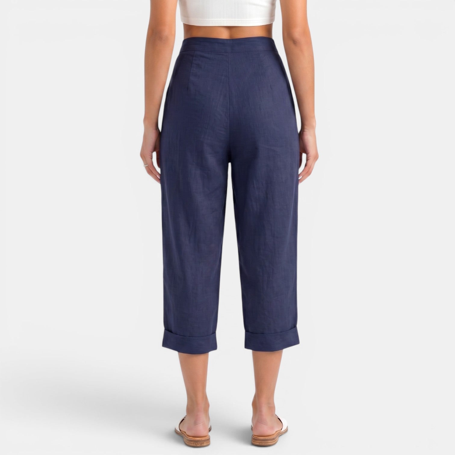 Women's Linen Capri Pants