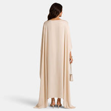 Elegant Women's Long Dress with Draped Cape for Party