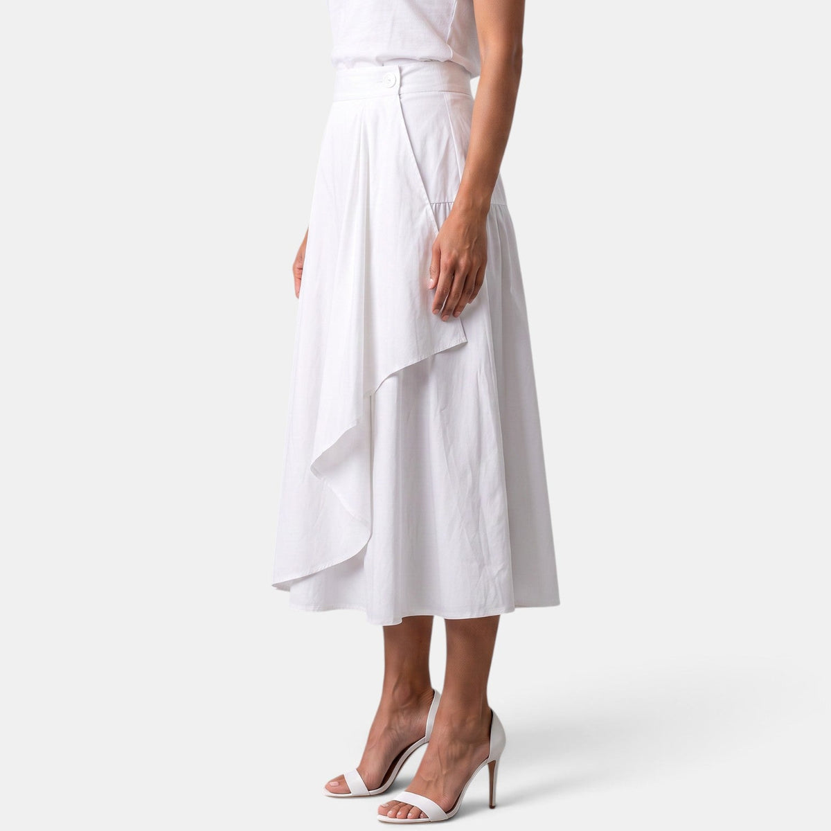 Women's High-Waisted Midi Skirt