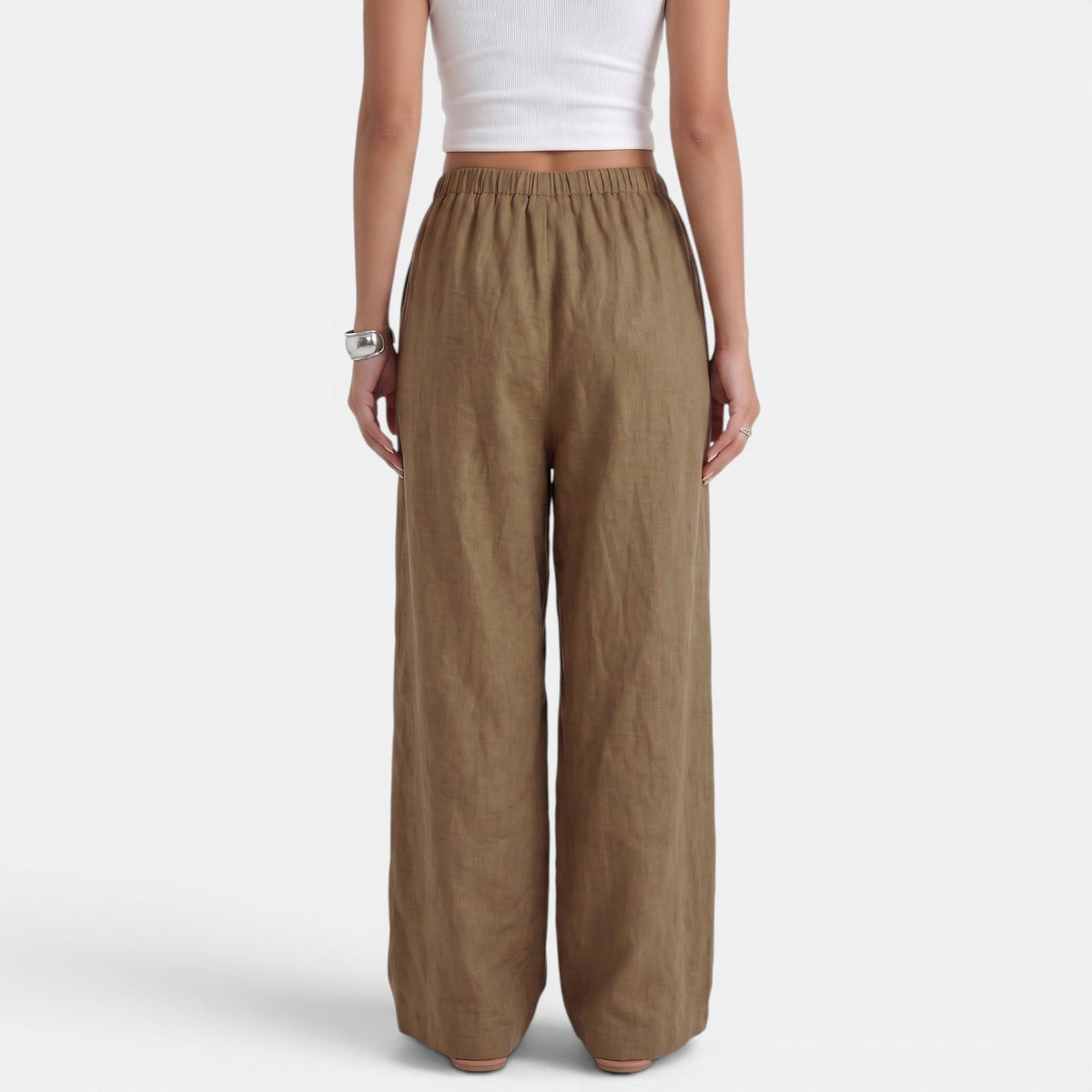 Women's Wide Leg Linen Cotton Summer Pants