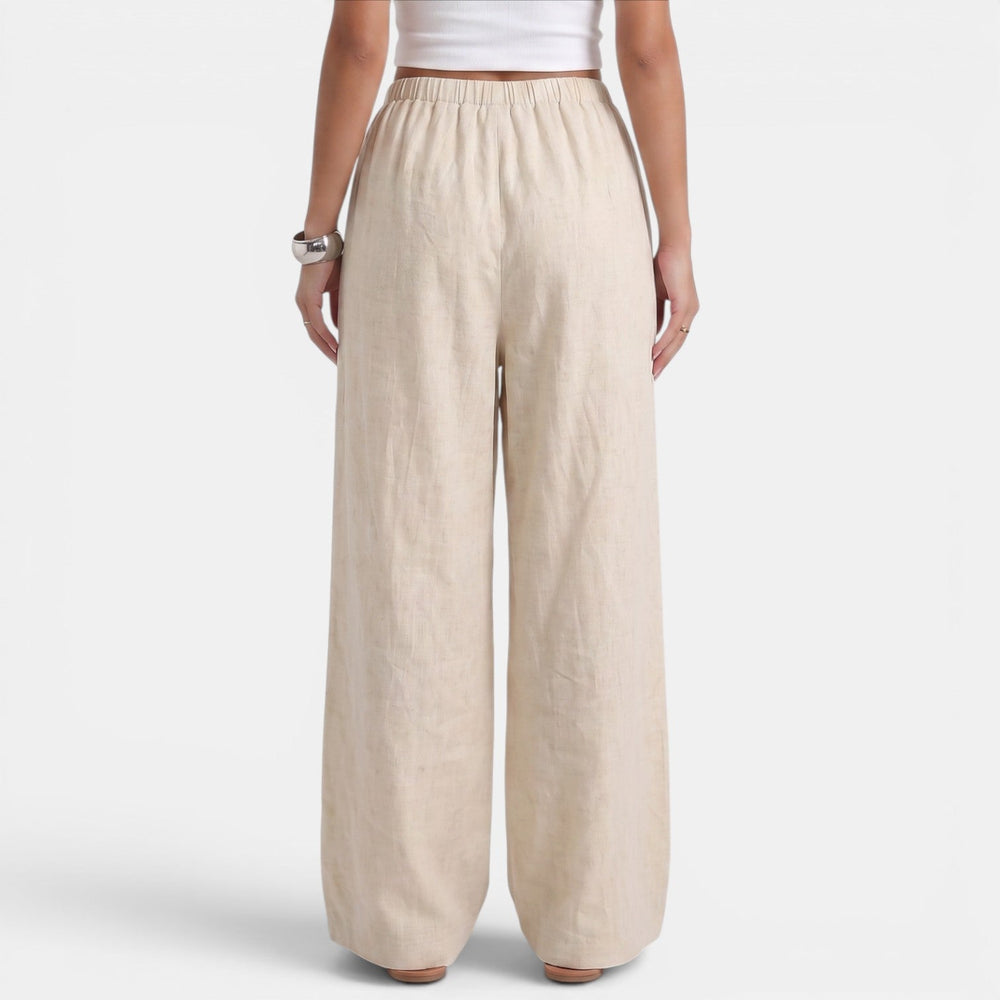 Women's Wide Leg Linen Cotton Summer Pants