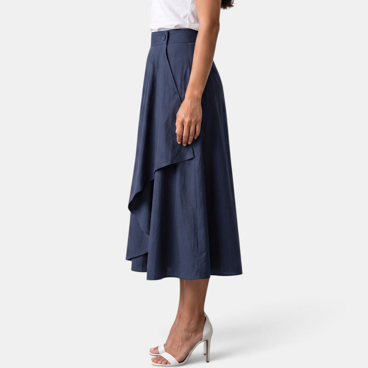 Women's High-Waisted Midi Skirt