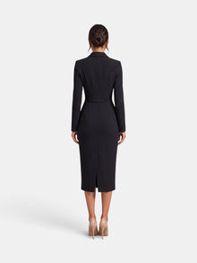 Premium White Women's Midi Blazer Dress