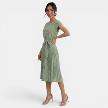 Women's Polka Dot Short Sleeve Midi Dress