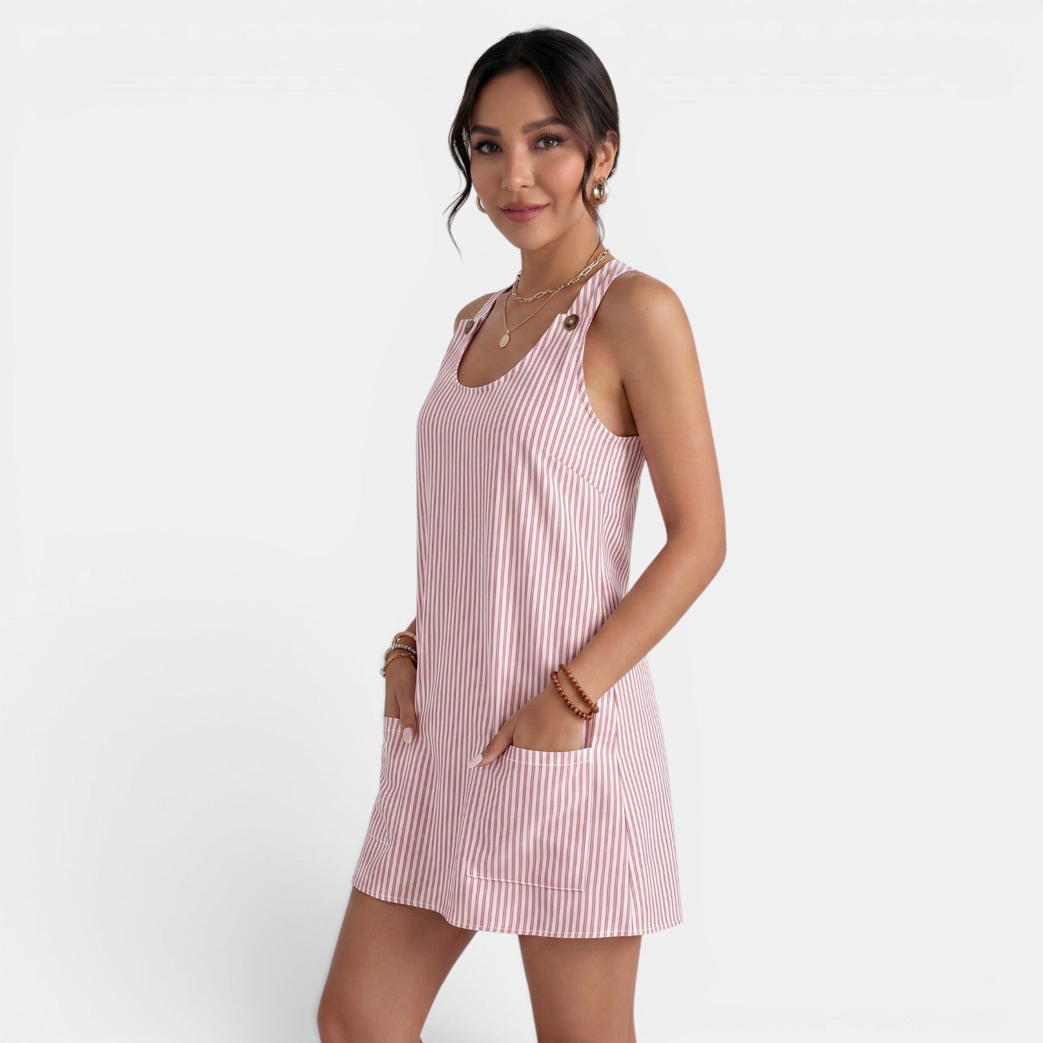 Women's Striped Short Dress