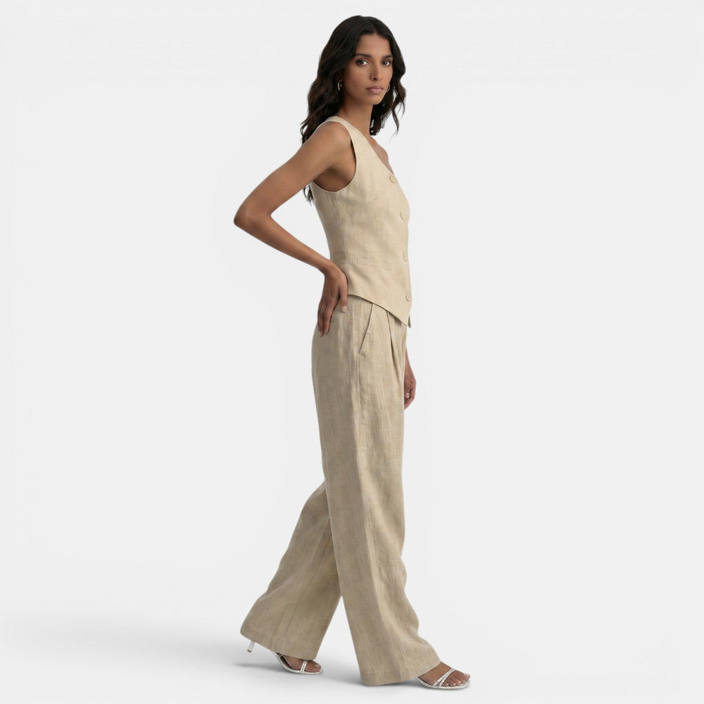Linen Vest and Pants Set
