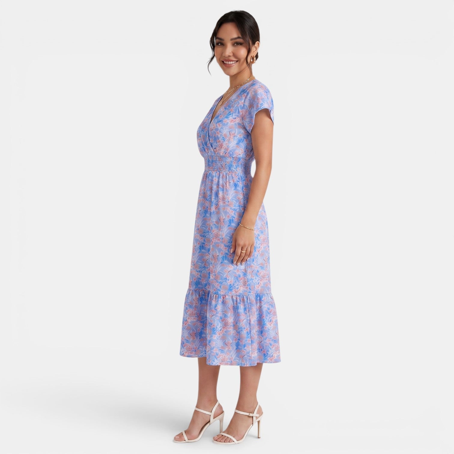 Women's Summer Floral Midi Dress