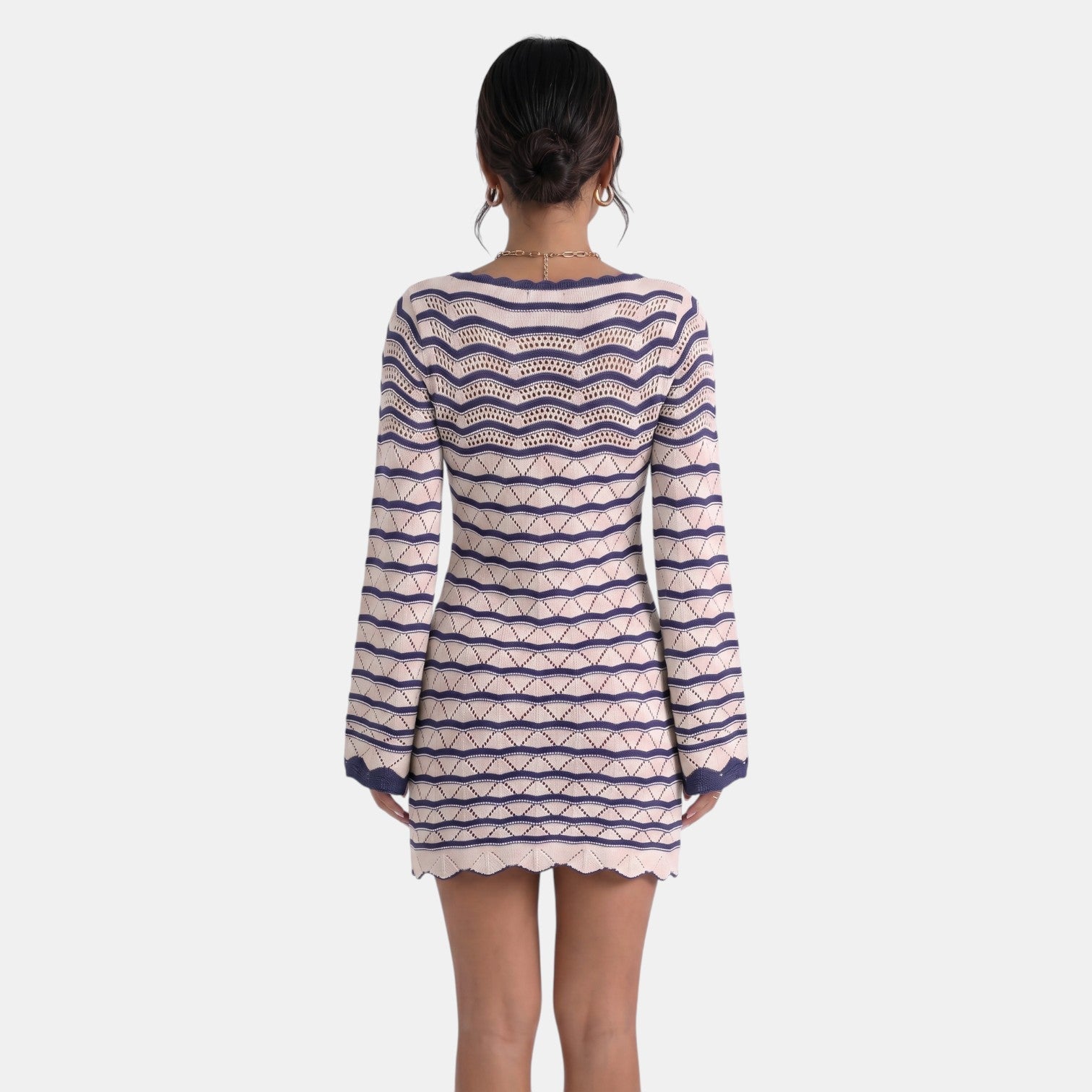 Women's Striped Boho Short Dress – Lightweight and Stylish Summer Beach Dress