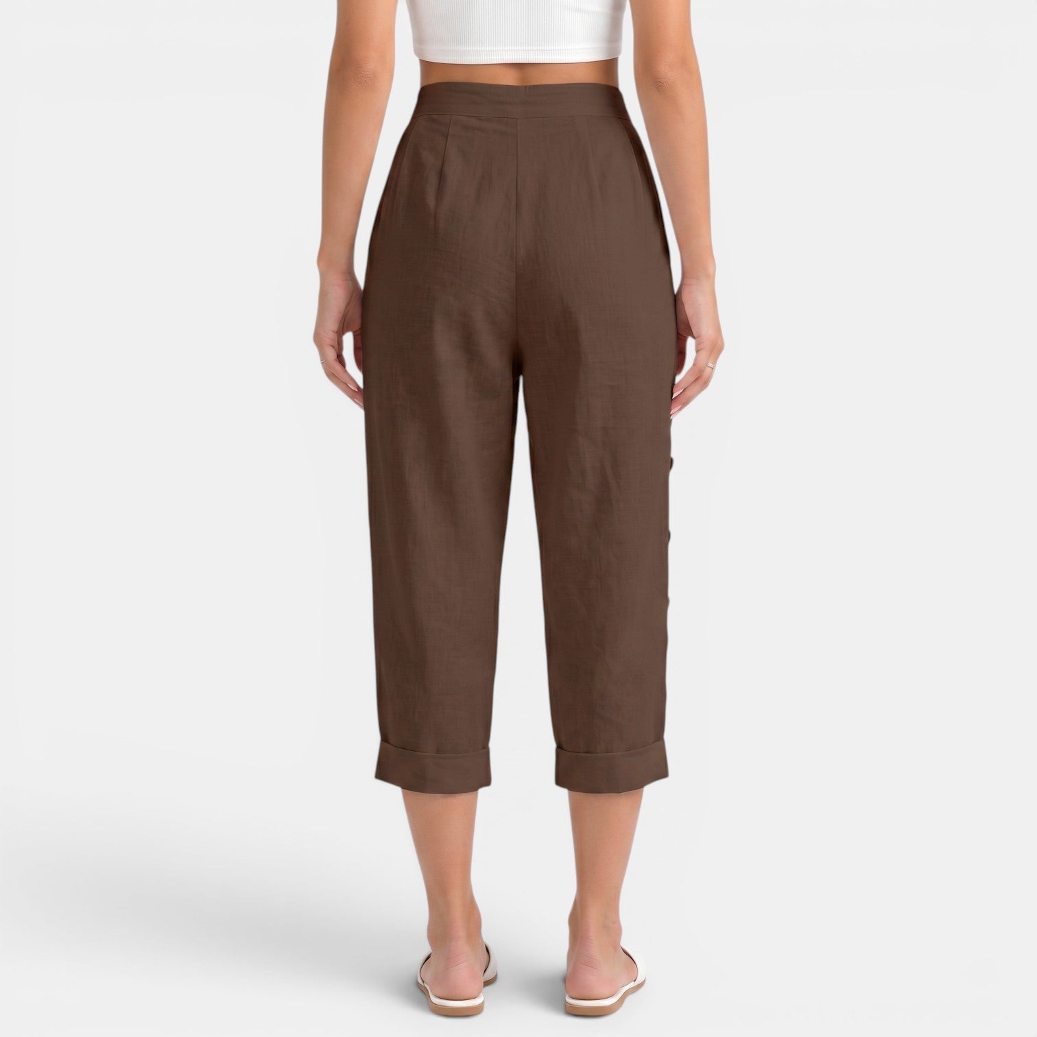 Women's Linen Capri Pants