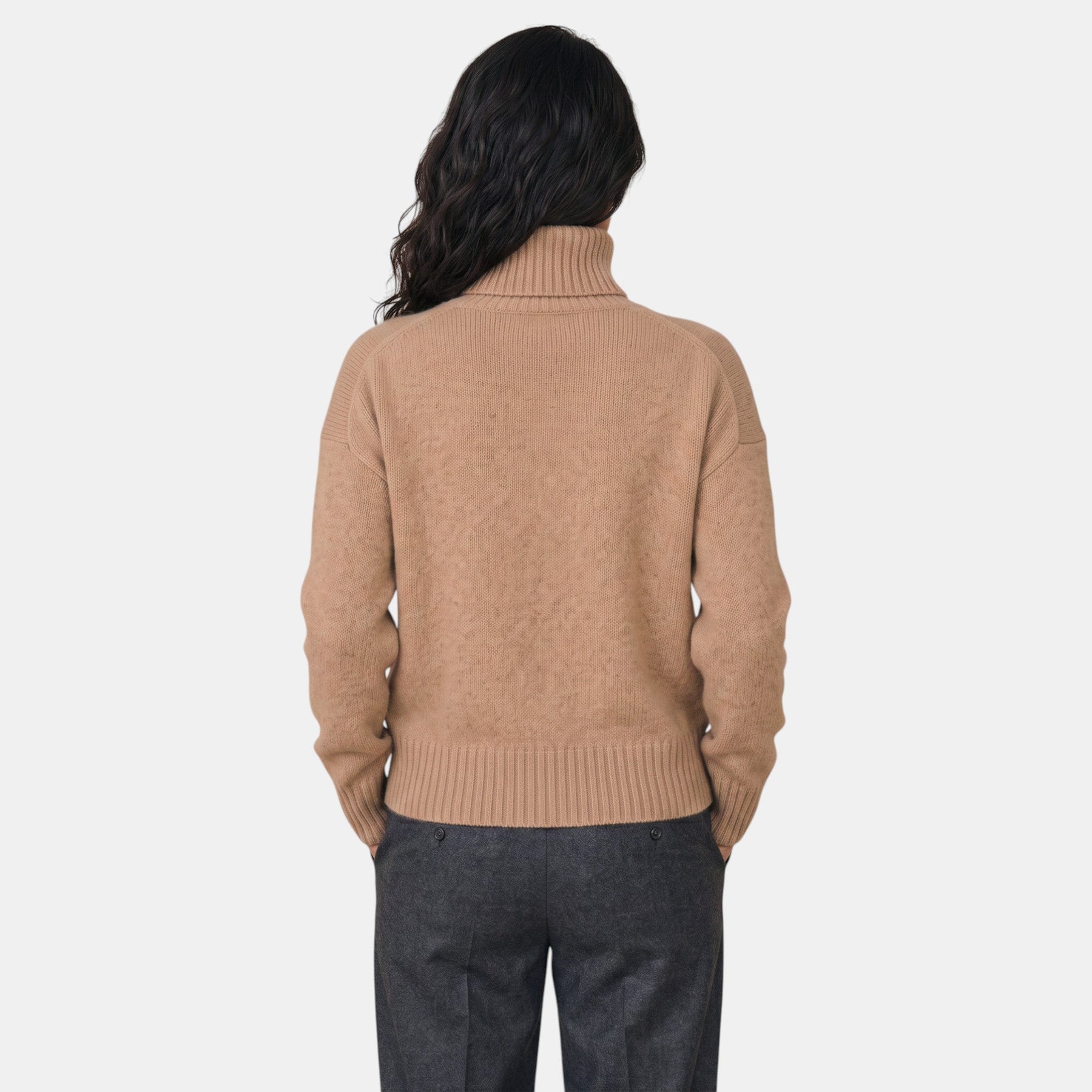Premium Women's Turtleneck Jumper – Elegant 100% Cashmere