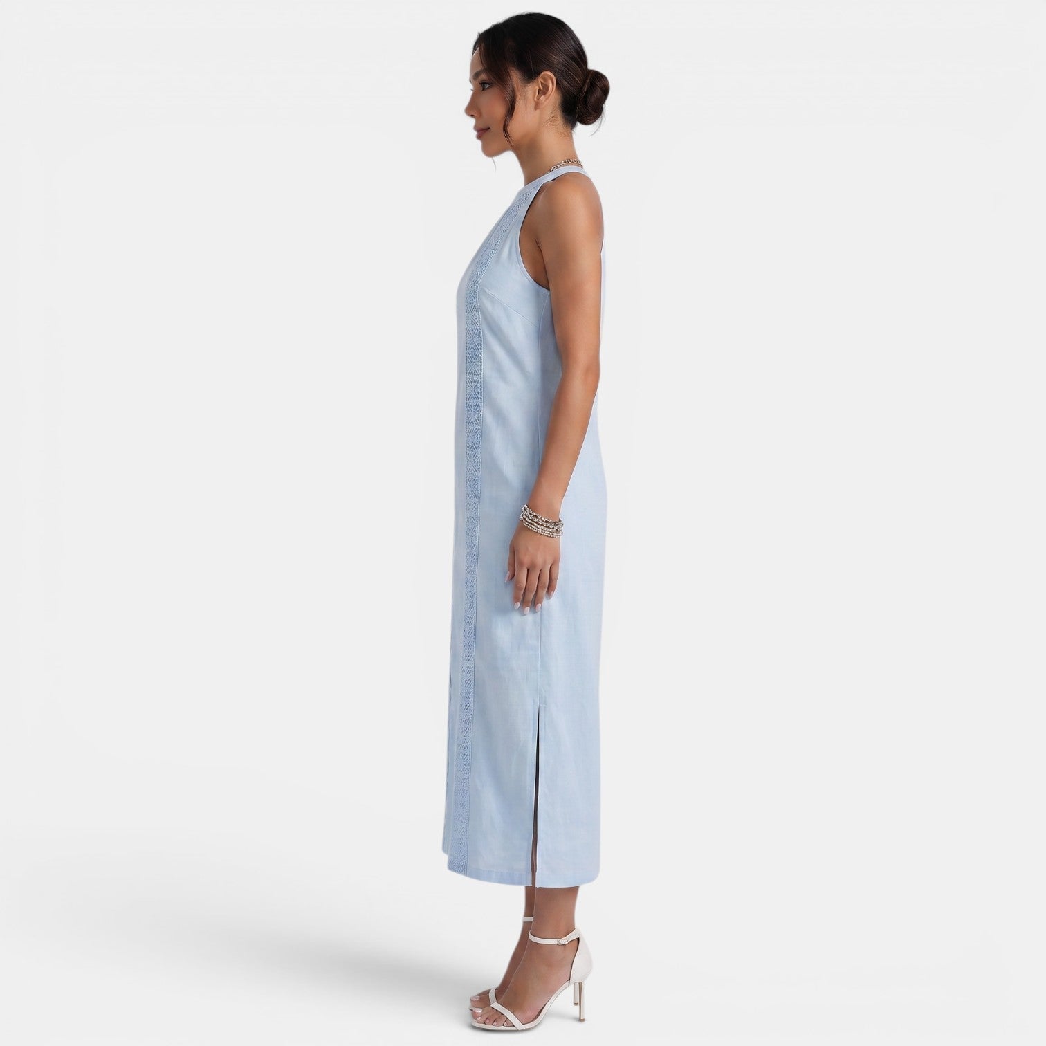 Women's Halter Lace Midi Dress Summer