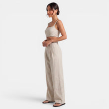 Women's Khaki Linen Set