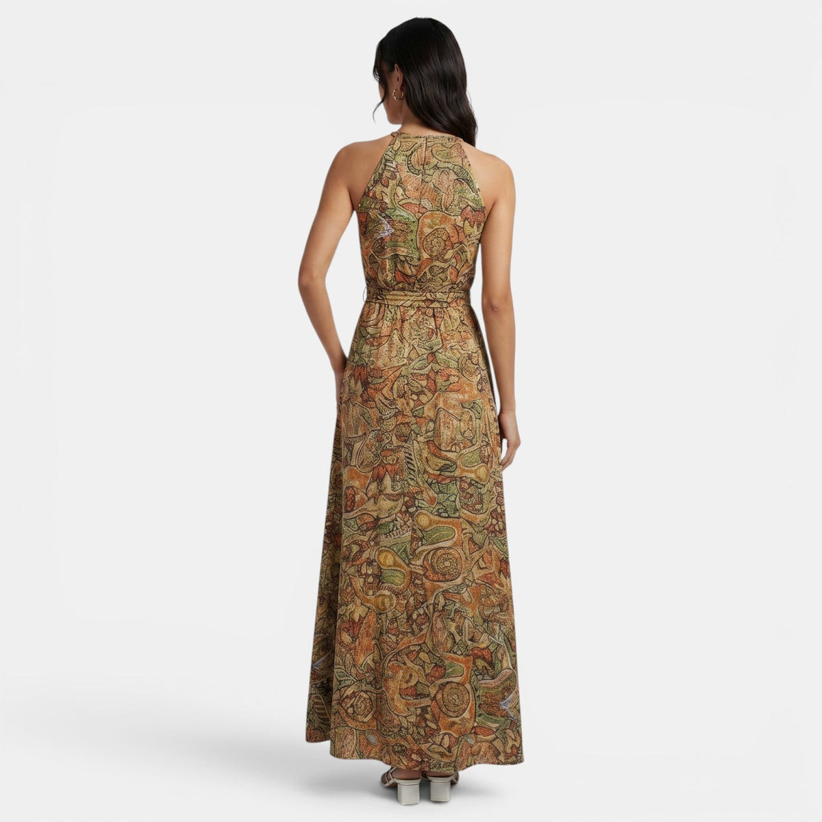 Long Boho High-Waisted Dress
