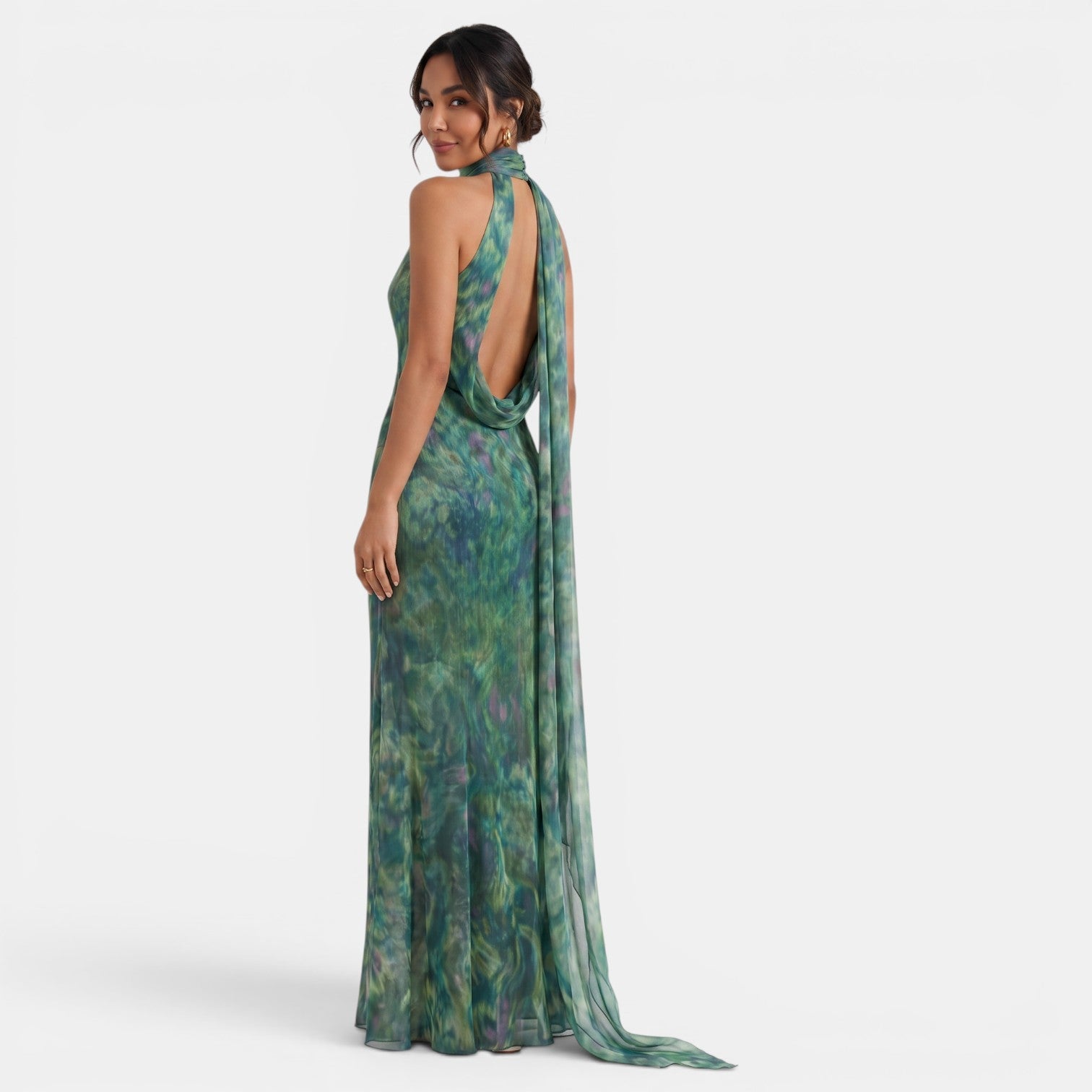 Women's Elegant Halter Maxi Dress