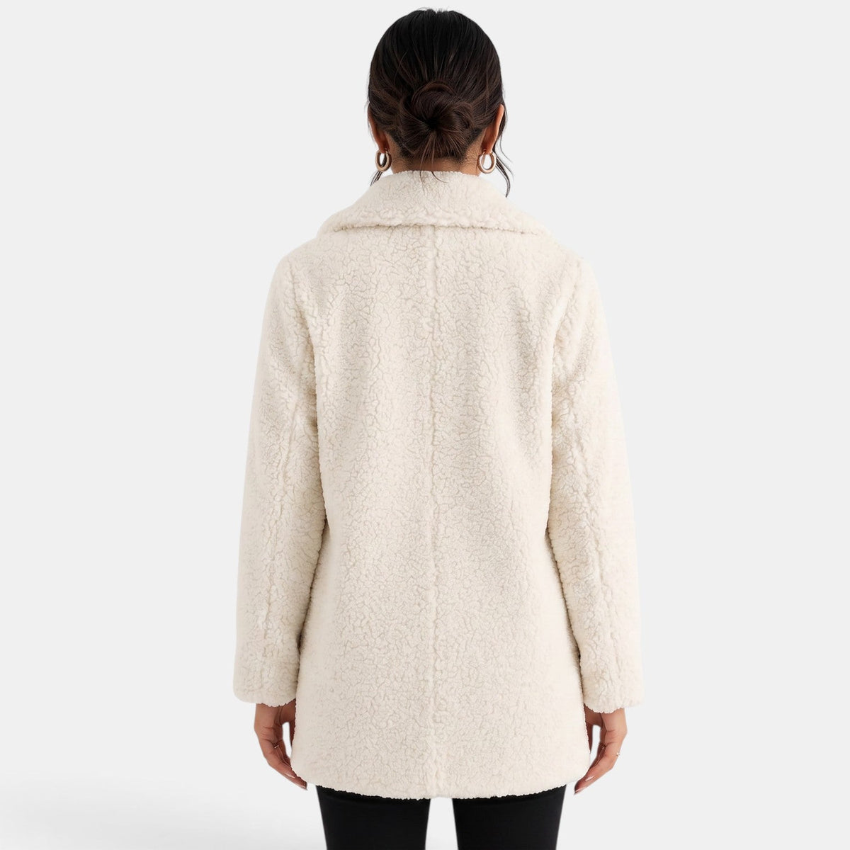 Women's White Teddy Coat